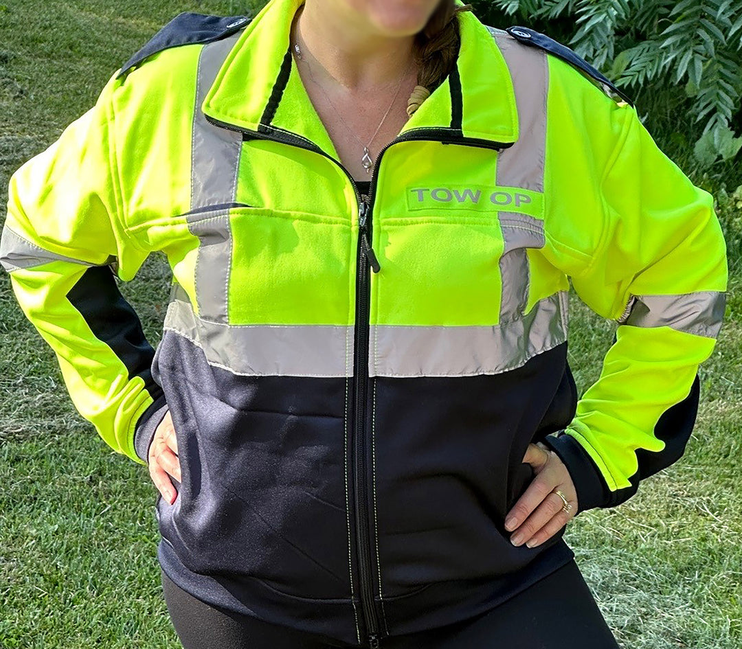  Hi-Visibility Two Tone Fleece Jacket - Tow Op - Unisex