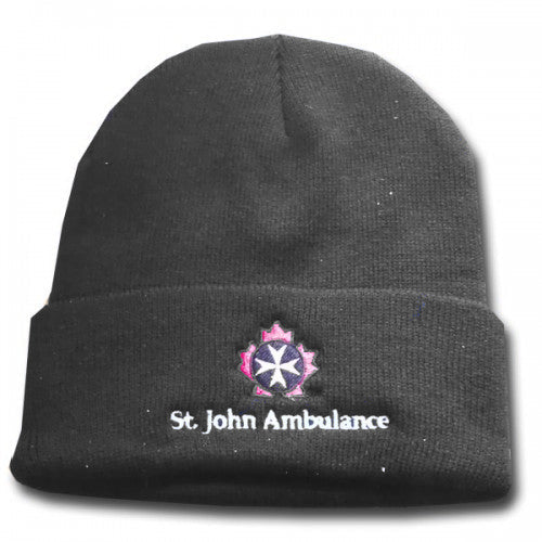 Toque Black w/St. John Ambulance - Sands Canada