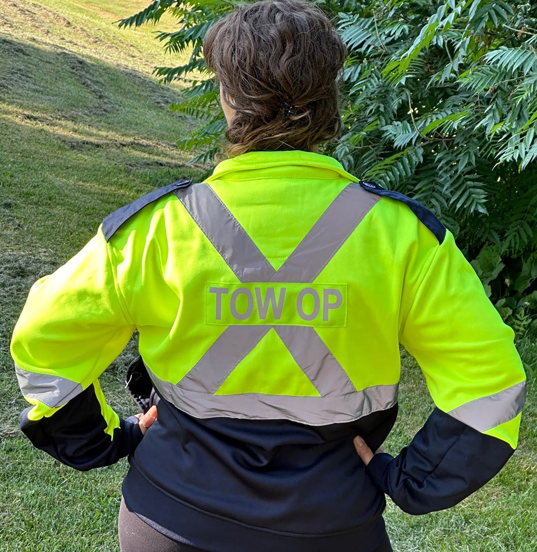  Hi-Visibility Two Tone Fleece Jacket - Tow Op - Unisex