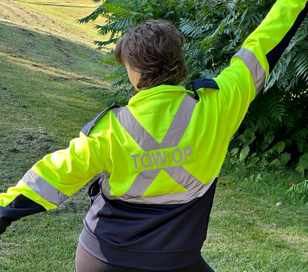  Hi-Visibility Two Tone Fleece Jacket - Tow Op - Unisex