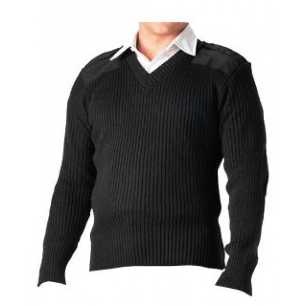V - Neck Black Sweater - Sands Canada