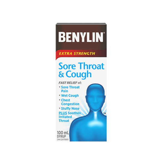 Benylin Extra Strength Sore Throat & Cough - 100ml