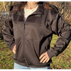 Black Solid Fleece Jacket