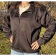 Black Solid Fleece Jacket